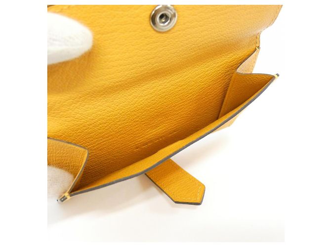 Béarn Portafoglio Mini Bearn in Capra di Hermès Giallo - vista 8