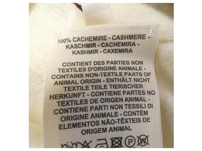 Cárdigan de cachemira Hermès Blanco - vista 3