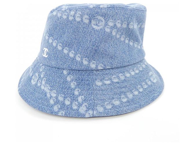 Timeless Chanel Baumwollhut Blau - Ansicht 2