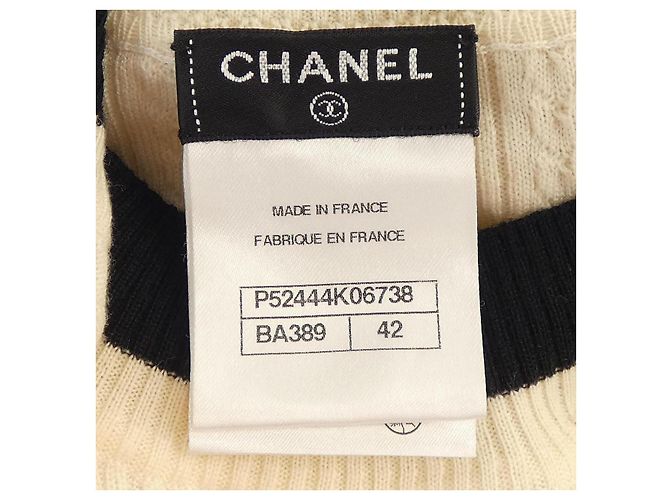Timeless Top de punto Chanel Blanco - vista 4