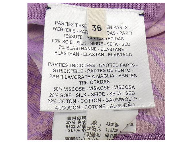 Hermès Twill Reine Kleid Pink Lila - Ansicht 3