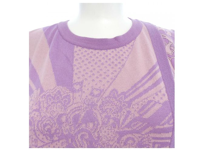 Hermès Twill Reine Kleid Pink Lila - Ansicht 6