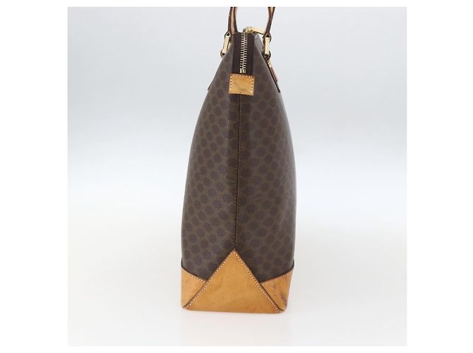 Céline Borsa tote Macadam vintage Celine in tela e pelle Marrone - vista 3