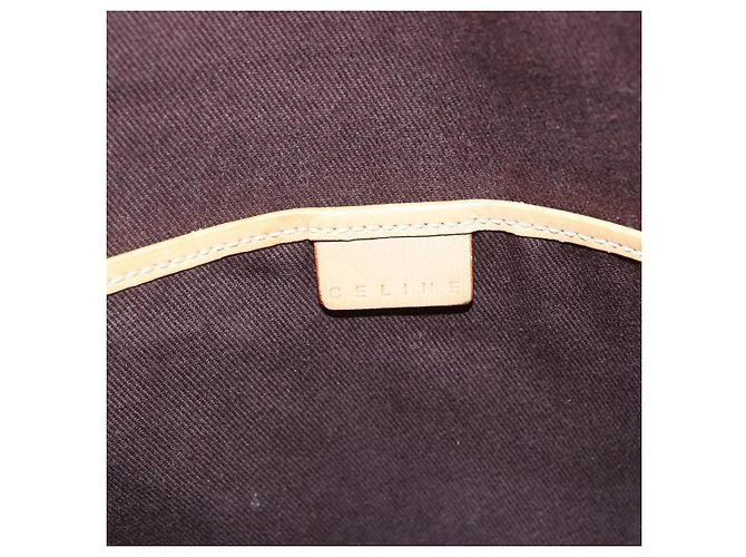 Céline Borsa tote Macadam vintage Celine in tela e pelle Marrone - vista 6