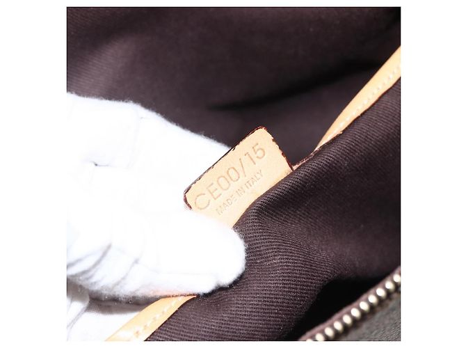 Céline Borsa tote Macadam vintage Celine in tela e pelle Marrone - vista 7