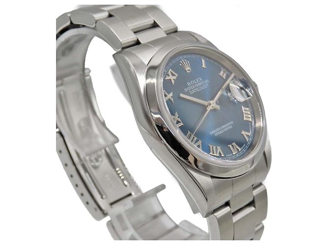Rolex Datejust aus Edelstahl Blau - Ansicht 3