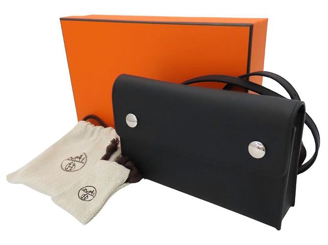 Bolsa de Ombro Epsom Snap To Go da Hermès Preto - vista 11