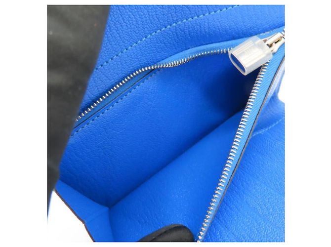 Cartera Kelly Hermès de cabra plegable Azul - vista 11