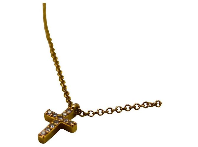 Collana in diamante Metro Cross Au750 di Tiffany & Co. D'oro - vista 3