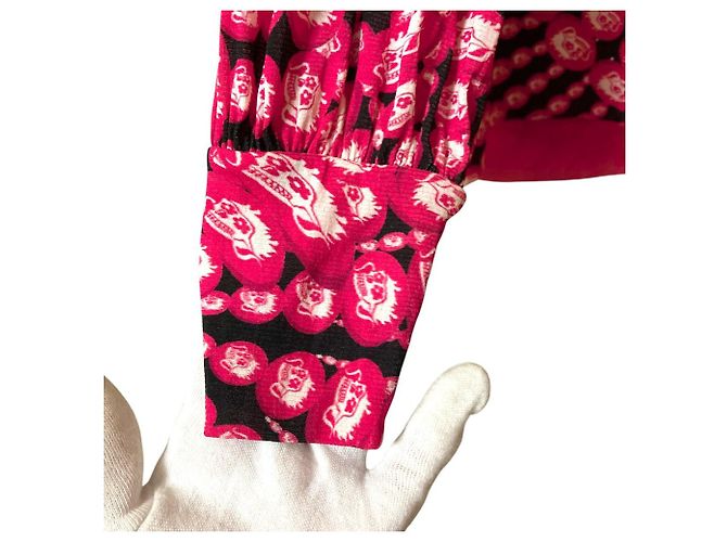 Autre Marque Blusa de volantes de red Power con estampado Dragon Mandala de VIVIENNE TAM - vista 3