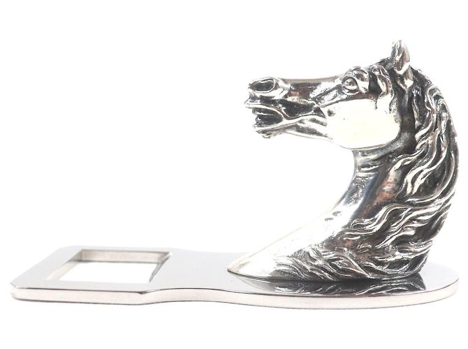 Ouvre-bouteille en métal Shuval Horse d'Hermès Argenté - vue 3