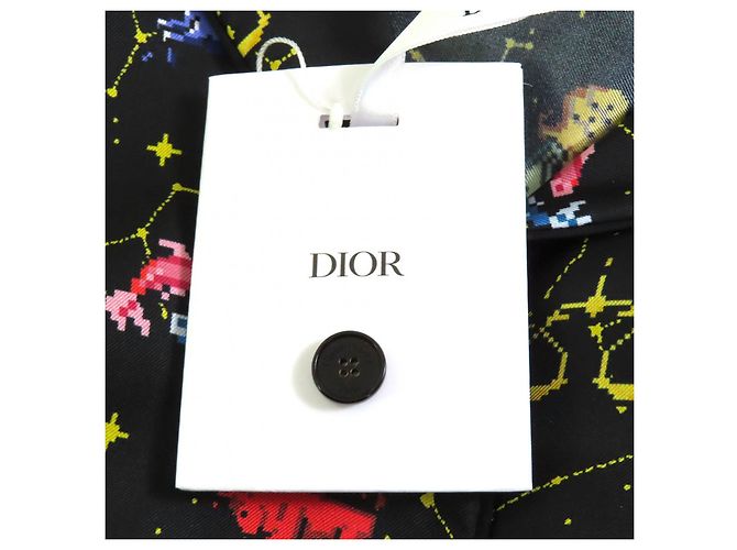 Camicia in seta Christian Dior Nero - vista 10
