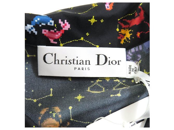Camicia in seta Christian Dior Nero - vista 7