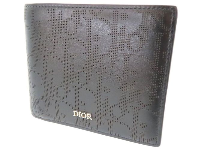 Dior Oblique Galaxy Smooth Leather Bifold Wallet Black - view 2
