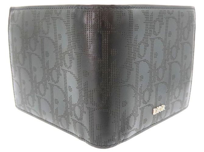 Dior Oblique Galaxy Smooth Leather Bifold Wallet Black - view 3