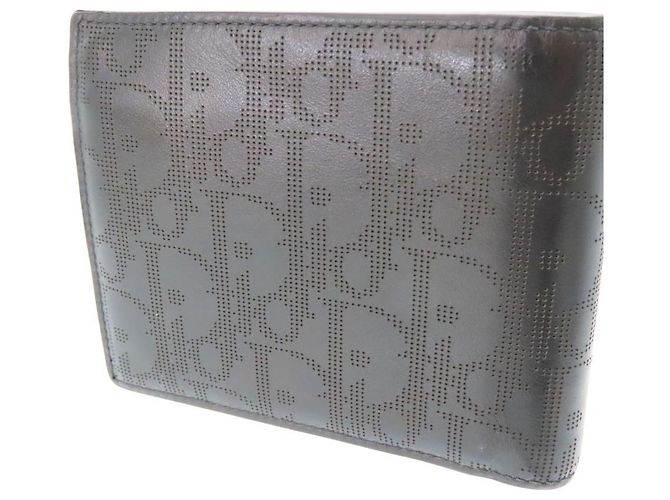 Dior Oblique Galaxy Smooth Leather Bifold Wallet Black - view 4