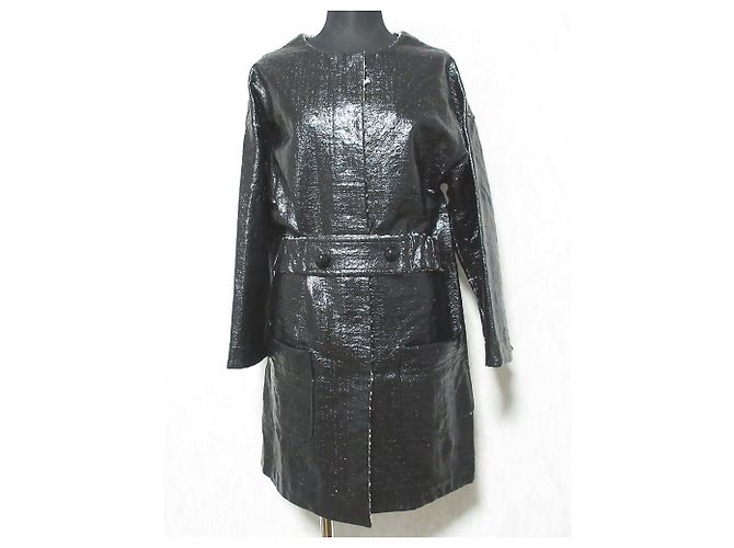 Autre Marque Abrigo de lana reversible sin cuello DRESSTERIOR Negro - vista 4