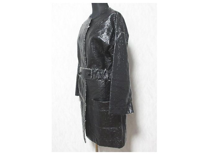 Autre Marque Abrigo de lana reversible sin cuello DRESSTERIOR Negro - vista 6