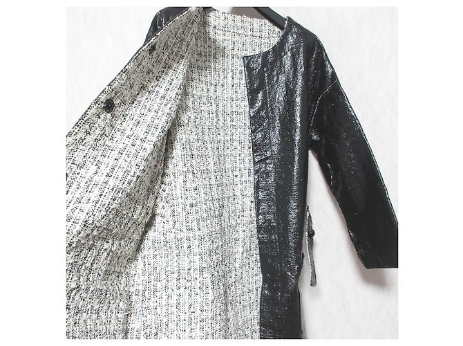 Autre Marque Abrigo de lana reversible sin cuello DRESSTERIOR Negro - vista 9