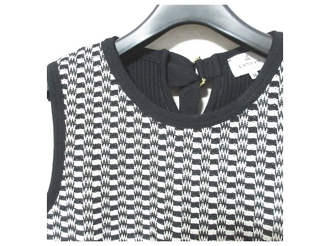 Top de punto LANVIN en Bleu Negro Blanco - vista 3