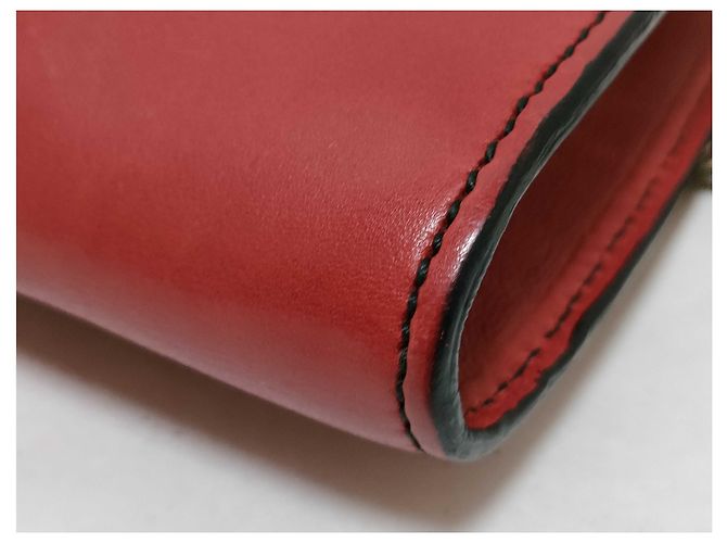 Gucci Emily Chain Flap Leather Medium Rosso - vista 3