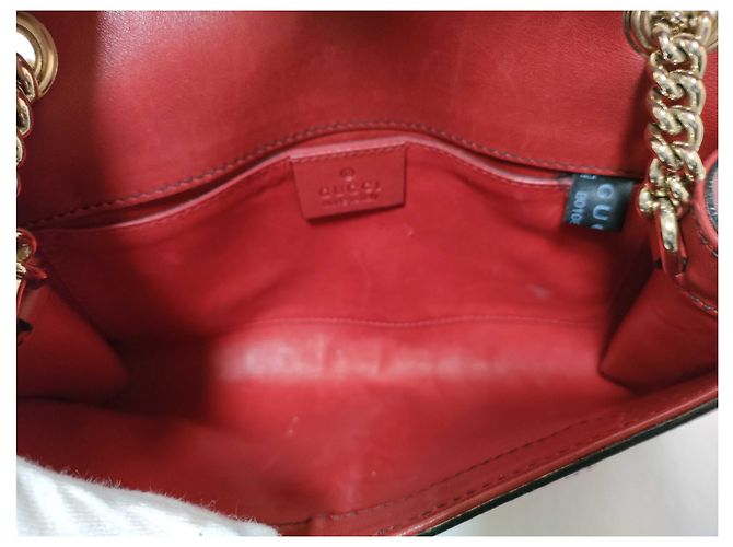 Gucci Emily Chain Flap Leather Medium Rosso - vista 4