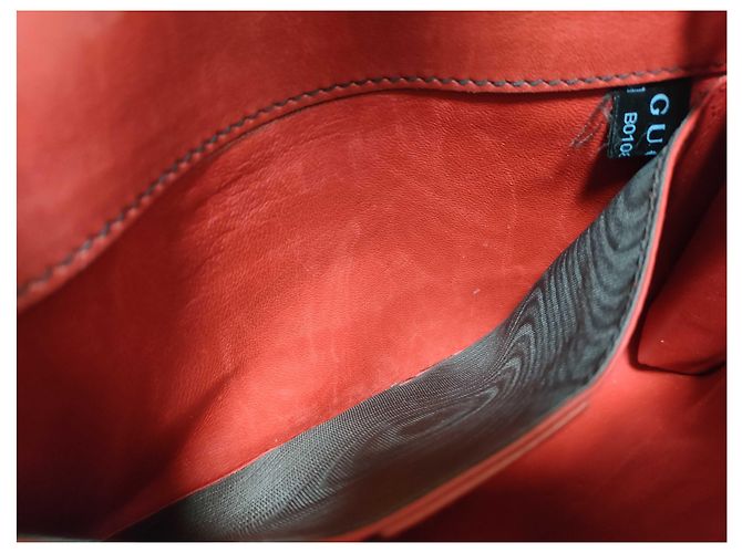 Gucci Emily Chain Flap Leather Medium Rosso - vista 6