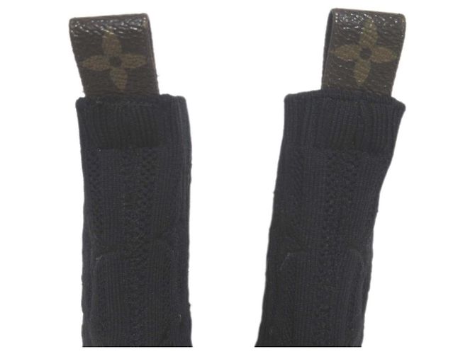 Strick-Ankle Boots Silhouette von Louis Vuitton Schwarz - Ansicht 4