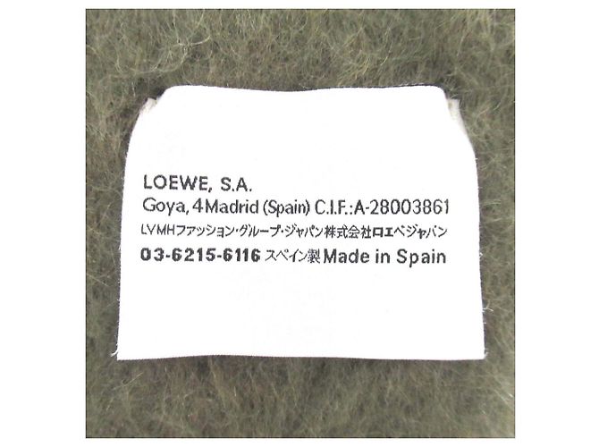 Mohair-Fransen-Schal mit Anagramm-Patch von Loewe Grün - Ansicht 4