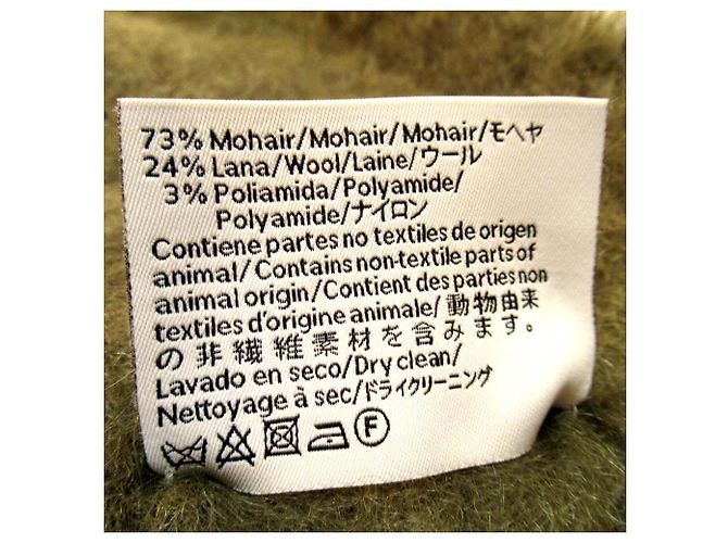 Mohair-Fransen-Schal mit Anagramm-Patch von Loewe Grün - Ansicht 5