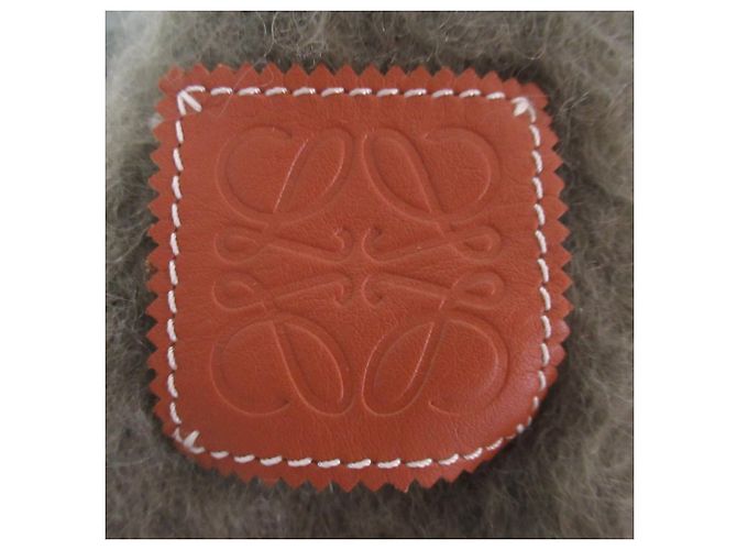 Mohair-Fransen-Schal mit Anagramm-Patch von Loewe Grün - Ansicht 6