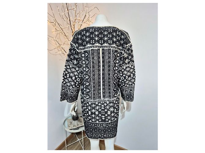 Vestido túnica estampado en blanco y negro – Isabel Marant Étoile - vista 2