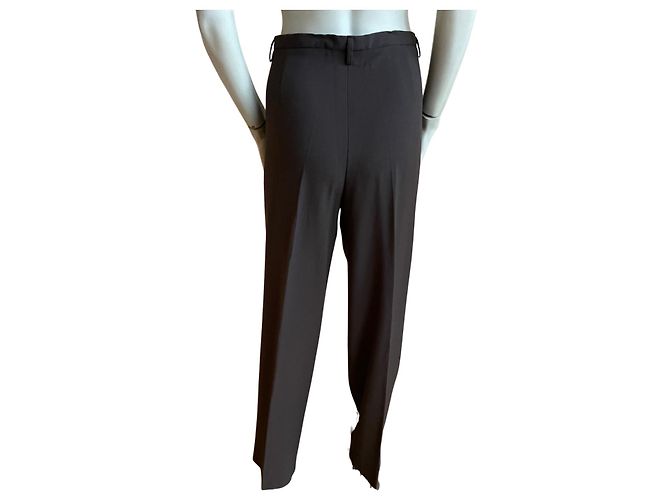 Gerard Darel Pantalones de traje marrón chocolate Gérard Darel – Corte recto elegante Marrón oscuro - vista 3