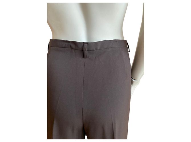 Gerard Darel Pantalones de traje marrón chocolate Gérard Darel – Corte recto elegante Marrón oscuro - vista 4