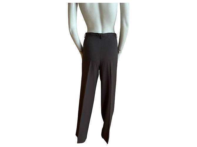 Gerard Darel Pantalones de traje marrón chocolate Gérard Darel – Corte recto elegante Marrón oscuro - vista 5