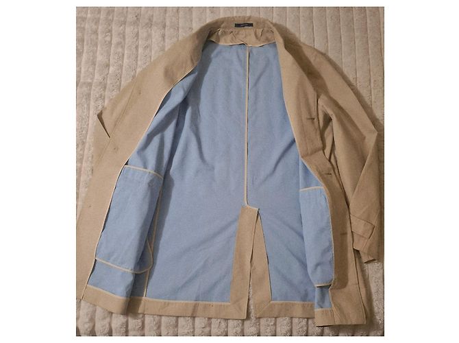 Cappotto beige KENZO HOMME in cotone - vista 11