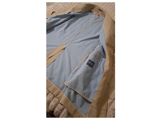 Cappotto beige KENZO HOMME in cotone - vista 12