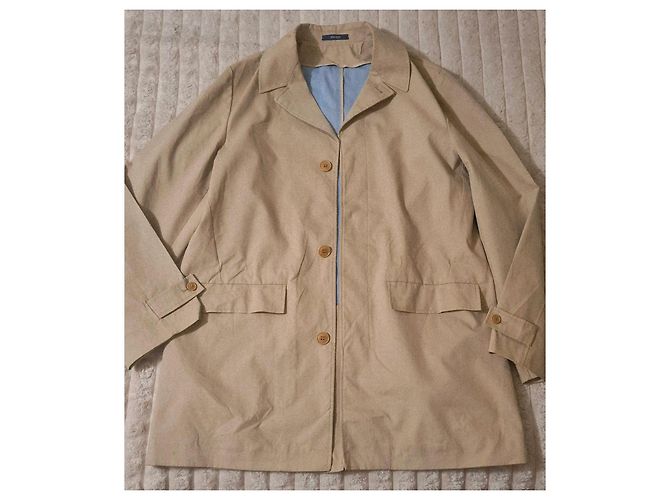 Cappotto beige KENZO HOMME in cotone - vista 3