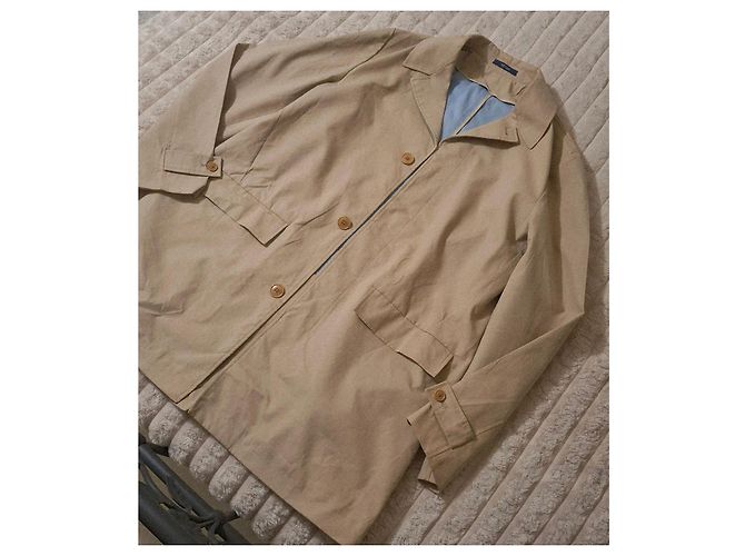 Cappotto beige KENZO HOMME in cotone - vista 4