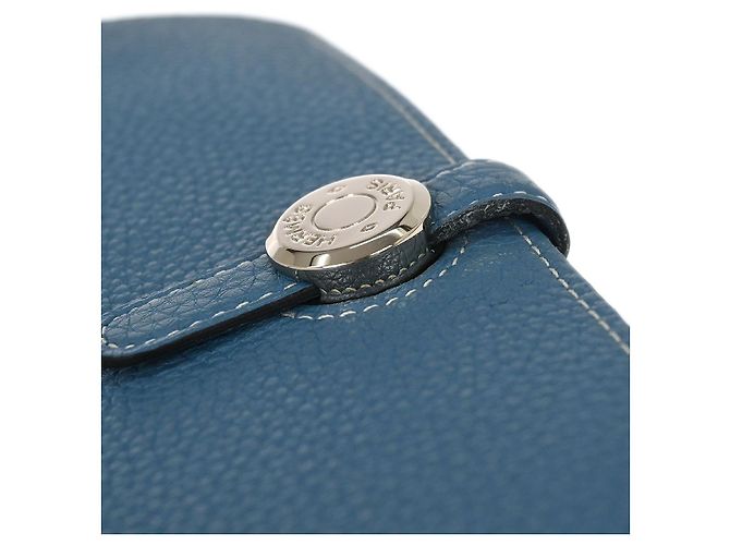Billetera combinada Dogon Duo de cuero Hermès Azul - vista 7
