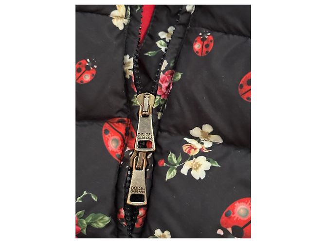 Dolce & Gabbana piumino con cappuccio nero - vista 5