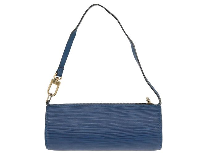 Pochette Soufflot in pelle Epi Louis Vuitton Blu - vista 2