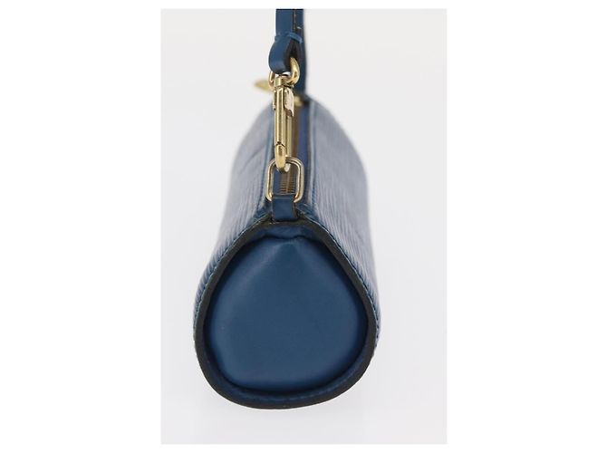 Pochette Soufflot in pelle Epi Louis Vuitton Blu - vista 3