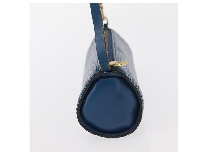 Pochette Soufflot in pelle Epi Louis Vuitton Blu - vista 4