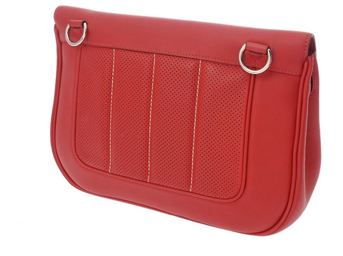 Borsa a Spalla Hermès Berline 28 Rouge Kazak Rosso - vista 3