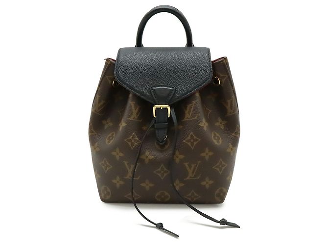 Zaino Mini Montsouris NM Monogramma Louis Vuitton Marrone Nero - vista 2