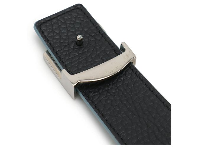 Reversibler Santur LV Initial Gürtel von Louis Vuitton Marineblau Hellblau - Ansicht 5