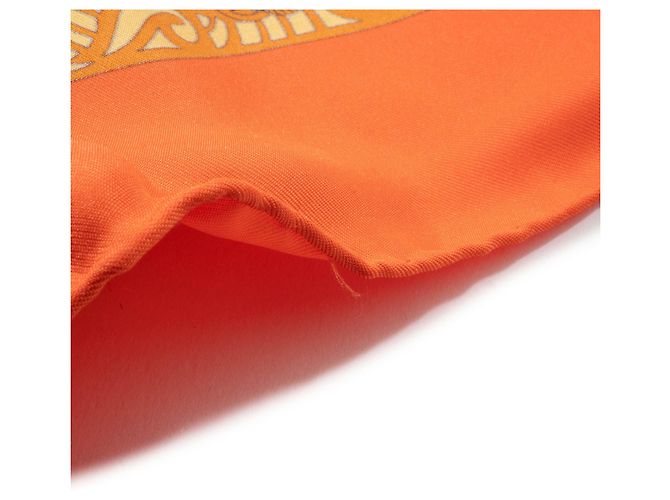 Sciarpa Hermès Carré 90 - L'ATLANTIDE Arancione - vista 13