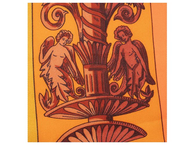 Sciarpa Hermès Carré 90 - L'ATLANTIDE Arancione - vista 17
