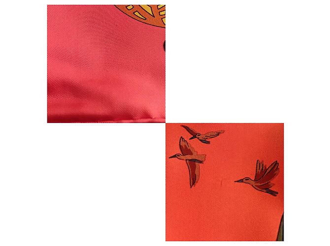 Sciarpa Hermès Carré 90 - L'ATLANTIDE Arancione - vista 21